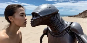 Asian Girl with Alien